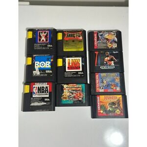 Sega Genesis 10-Game Lot – Street Fighter II, Sonic Classics, B.O.B. UNTESTED